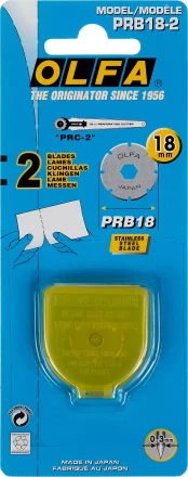 Лезвие OLFA круговое из нержавеющей стали для PRC-2, 18х0,3мм, 2шт OL-PRB18-2 купить в Сургуте