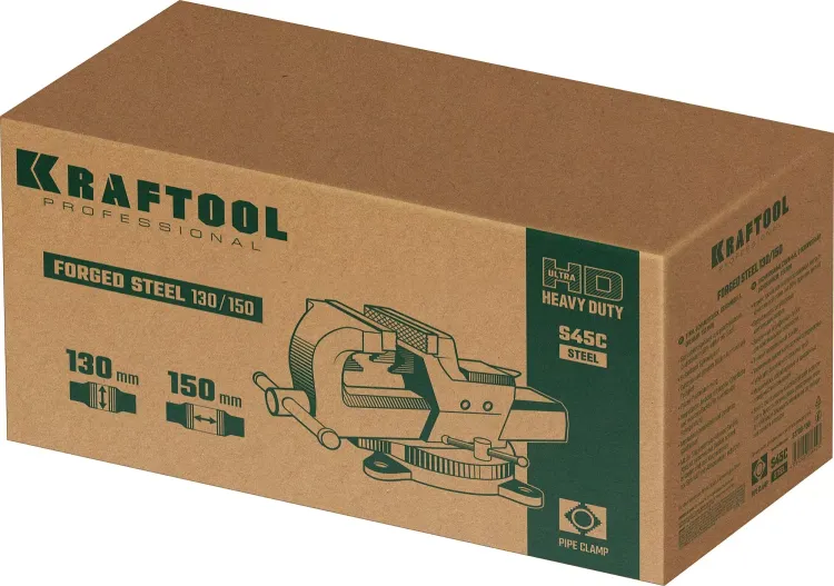 Тиски KRAFTOOL FORGE кованные стальные 32700-150 купить в Сургуте