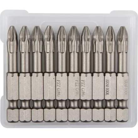 Биты &quot;ЕХPERT&quot; торсионные кованые, обточенные, KRAFTOOL 26123-2-50-10, Cr-Mo сталь, тип хвостовика E 1/4&quot;, PZ2, 50мм, 10шт 26123-2-50-10 купить в Сургуте