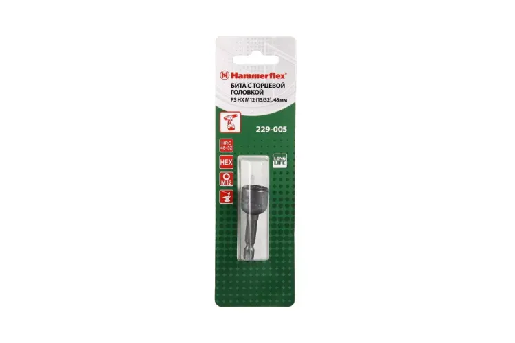 Головка HAMMER размер 12мм, H 48мм, S 1/4'' (229-005 PS HX) купить в Сургуте