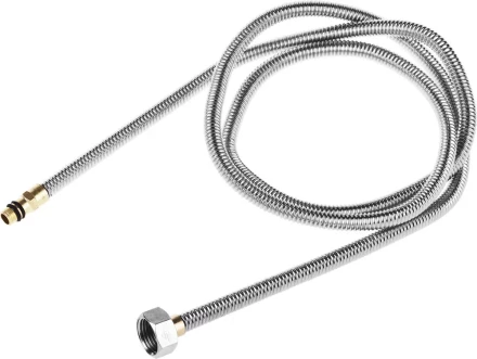 Подводка ЗУБР &quot;ЭКСПЕРТ&quot; сильфонная из нержавеющей стали, для смесителя, укороченная, г/ш (гайка-штуцер), 1/2&quot;, 1,5м 51012-150 купить в Сургуте