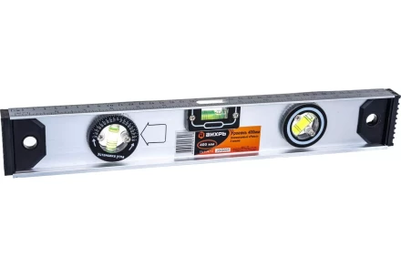 Уровень алюминиевый «Рельс» 400мм 3 глазка фрезерованный Вихрь 900/73/11/4/13 купить в Сургуте