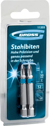 Набор бит РН2х50, сталь S2, 2шт GROSS 11357 купить в Сургуте