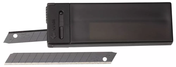 Лезвие OLFA сегментированные BLACK MAX, 9х80х0,38мм, 13 сегментов, 10шт OL-ABB-10B купить в Сургуте