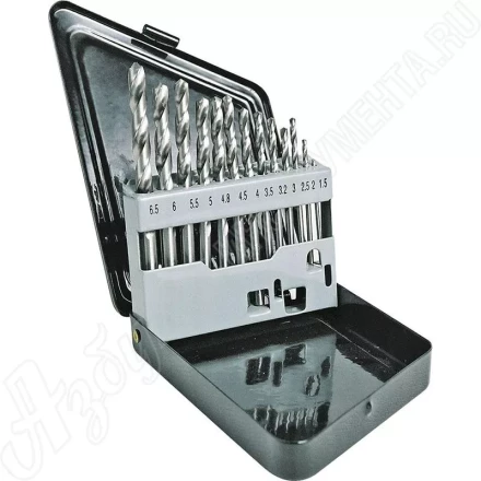 Набор сверл по мет 1,5-6,5мм 13шт белые, мет. коробка Кратон 1 05 01 011 купить в Сургуте