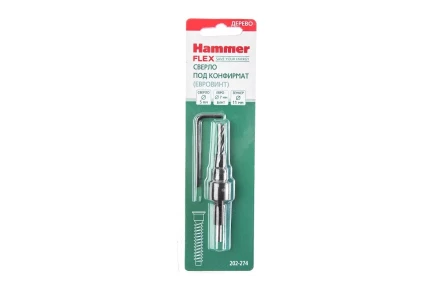 Сверло по дереву HAMMER Ф5х70мм (202-274 DR WD DBL FLUTE) купить в Сургуте