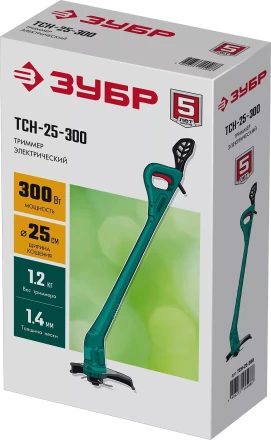 ЗУБР 300 Вт, ш/с 25 см, сетевой триммер (ТСН-25-300) купить в Сургуте