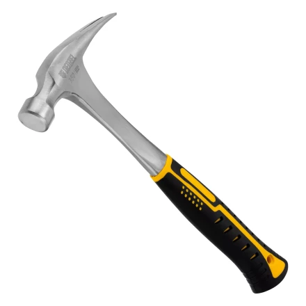 Молоток-гвоздодер 350 г Denzel, цельнометаллический, двухкомпонентная рукоятка 10422 купить в Сургуте