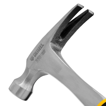 Молоток-гвоздодер 350 г Denzel, цельнометаллический, двухкомпонентная рукоятка 10422 купить в Сургуте