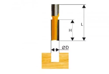 Фреза пазовая прямая ф10х20мм хв. 8мм Энкор 46012 купить в Сургуте