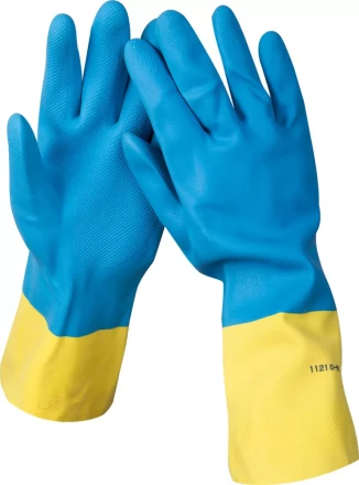 Перчатки STAYER латексные с неопреновым покрытием, экстрастойкие, с х/б напылением, размер S 11210-S купить в Сургуте