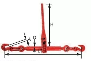 Стяжки цепные для крепления грузов с крюками  р-н 2 тонн L=4 метра купить в Сургуте