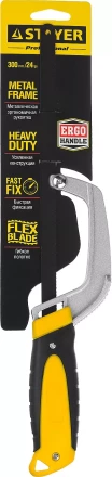 Ножовка-ручка по металлу STAYER, трехкомпонентная рукоятка, металлическая державка, 300мм 15715 купить в Сургуте