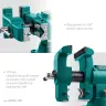Тиски KRAFTOOL 3D-STEEL универсальные 32704-150 купить в Сургуте