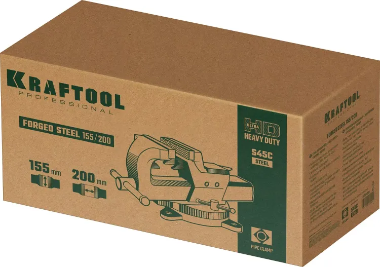 Тиски KRAFTOOL FORGE кованные стальные 32700-200 купить в Сургуте