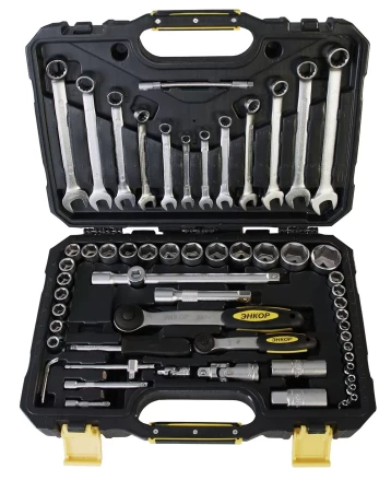 Набор инструмента 60 предметов пластиковый кейс 57056 купить в Сургуте