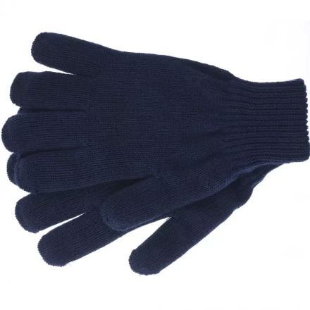 Перчатки трикотажные акрил двойные синий двойная манжета Сибртех Россия 68685 купить в Сургуте