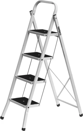 Лестница-стремянка СИБИН стальная c широкими ступенями, 4 ступени 38807-04 купить в Сургуте