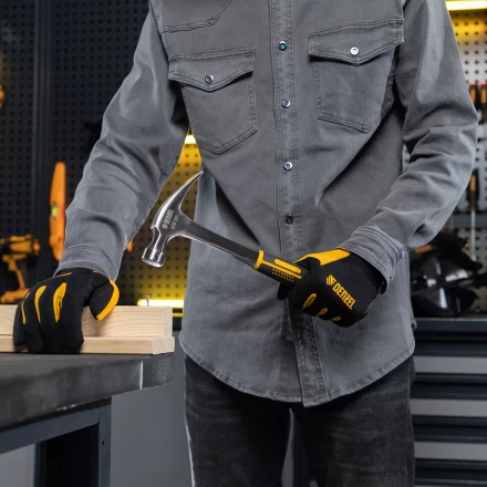 Молоток-гвоздодер 450 г Denzel, цельнометаллический, двухкомпонентная рукоятка, 10423 купить в Сургуте