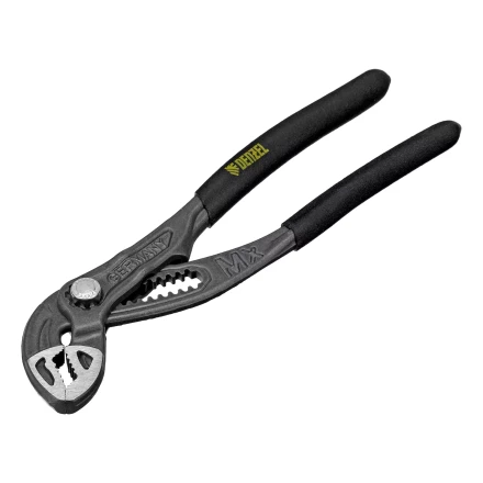 Клещи переставные Denzel 17905, кнопочный механизм, обливные рукоятки, 180 мм купить в Сургуте