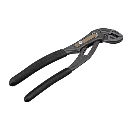 Клещи переставные Denzel 17905, кнопочный механизм, обливные рукоятки, 180 мм купить в Сургуте