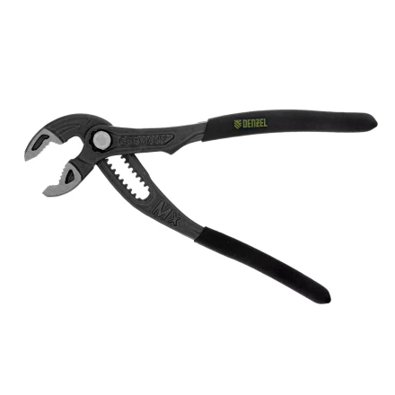 Клещи переставные Denzel 17905, кнопочный механизм, обливные рукоятки, 180 мм купить в Сургуте