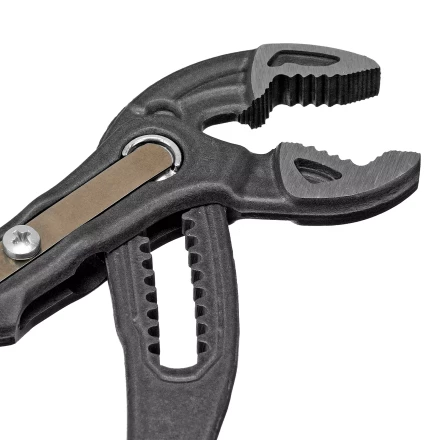 Клещи переставные Denzel 17905, кнопочный механизм, обливные рукоятки, 180 мм купить в Сургуте