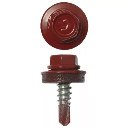 Саморезы ЗУБР &quot;ПРОФЕССИОНАЛ&quot; окраш., RAL 3003 рубин.-красн., для крепл. кров. матер. к металл. констр. , 5.5x19мм, 2500шт 4-300310-55-019-3003 купить в Сургуте