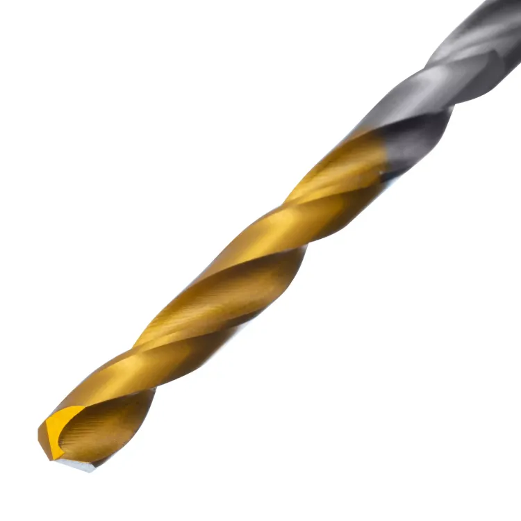 Сверло спиральное по металлу Denzel 4 x 75 мм, Р6М5, Golden Tip, 718229 купить в Сургуте