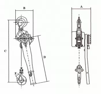 Таль ручная рычажная HSH-C LB г-п 1 тонн H=12 метра купить в Сургуте