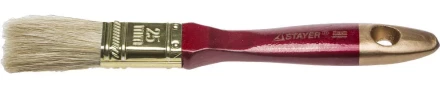 Кисть плоская STAYER &quot;UNIVERSAL-PROFI&quot;, светлая натуральная щетина, деревянная ручка, 25мм 0104-025 купить в Сургуте