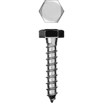 Шурупы ЗУБР &quot;МАСТЕР&quot; с шестигранной головкой, оцинкованные, 8x40мм, 4шт 300456-08-040 купить в Сургуте