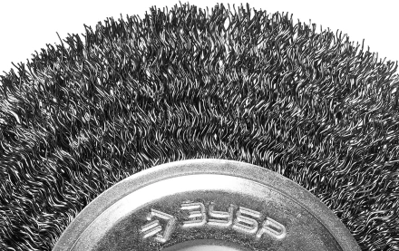 ЗУБР &quot;ПРОФЕССИОНАЛ&quot;. Щетка дисковая для точильно-шлифовального станка, витая стальная проволока 0,3мм, 150х12,7мм 35185-150_z02 купить в Сургуте