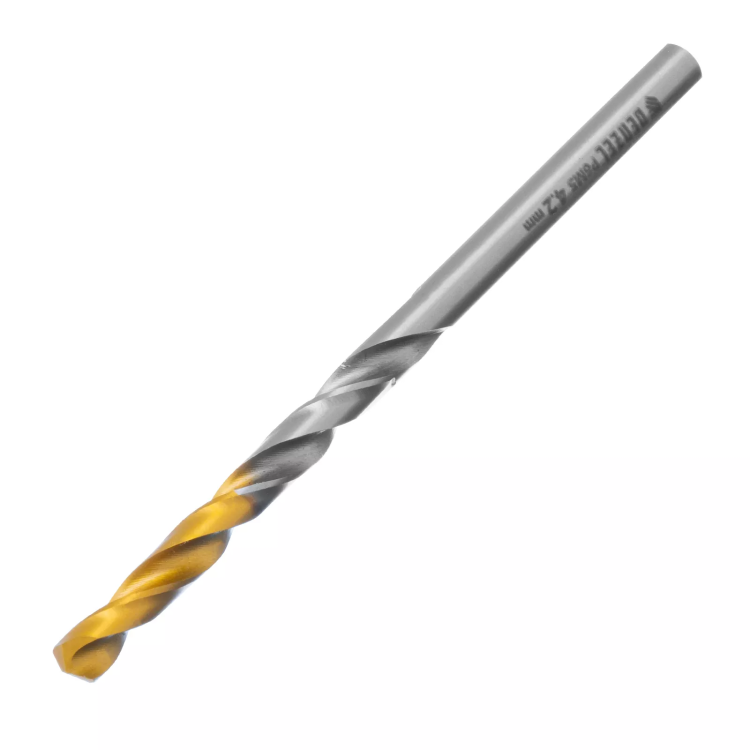 Сверло спиральное по металлу Denzel 4,2 x 75 мм, Р6М5, Golden Tip, 718230 купить в Сургуте