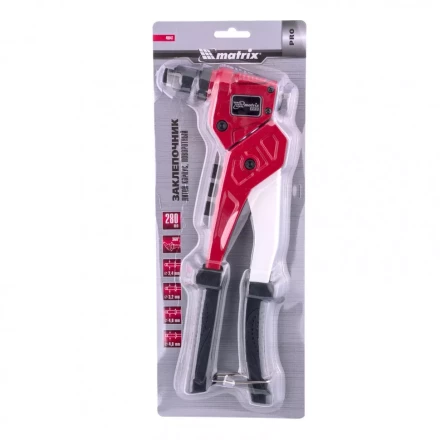 Заклепочник литой поворотный 290 мм 0-360 град заклепки 2,4-3,2-4,0-4,8 мм Pro Matrix 40547 купить в Сургуте