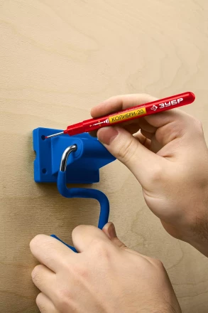 ЗУБР Колибри-20 красный, наконечник L 20 мм,  2 мм, перманентный маркер для отверстийл (06328-3) купить в Сургуте