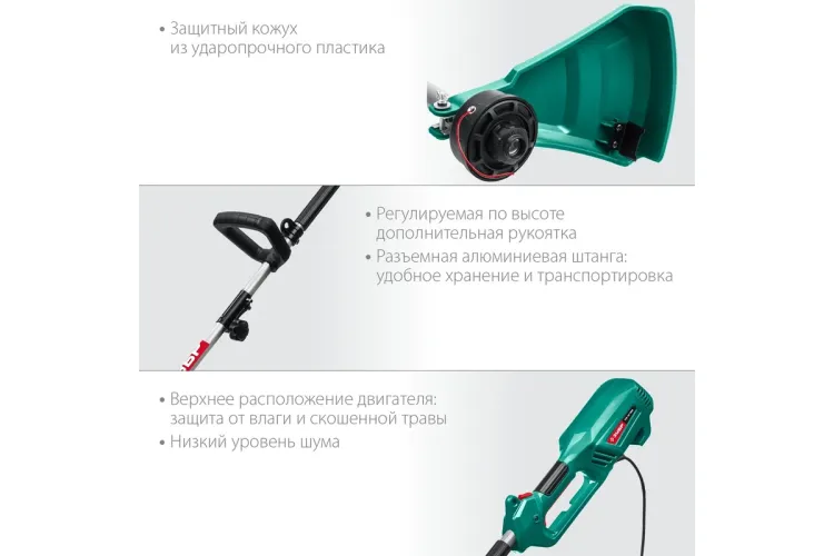 ЗУБР 1300 Вт, ш/с 38 см, сетевой триммер (ТСВ-38-1300) купить в Сургуте