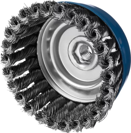 ЗУБР &quot;ПРОФЕССИОНАЛ&quot;. Щетка чашечная для УШМ, плетеные пучки стальной проволоки 0,5мм, 120ммхМ14 35275-120_z02 купить в Сургуте