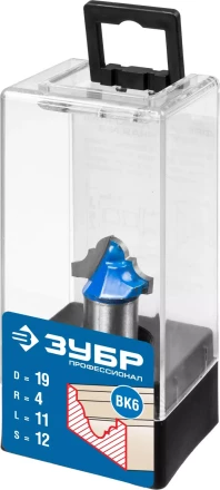 ЗУБР 19 x 11 мм, радиус 4 мм, фреза пазовая фасонная №6, Профессионал (28745-19) купить в Сургуте