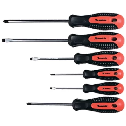 Набор профессиональных отверток Fusion CrV 3-компонентная рукоятка antislip 6 штук MTX 133519 купить в Сургуте