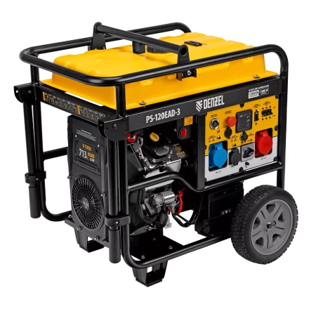 Генератор бензиновый Denzel PS-120EAD-3, 12 кВт,230/400 В, 40л, разъём ATS,перекл.режима,эл.старт купить в Сургуте