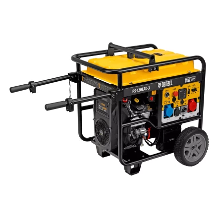 Генератор бензиновый Denzel PS-120EAD-3, 12 кВт,230/400 В, 40л, разъём ATS,перекл.режима,эл.старт купить в Сургуте