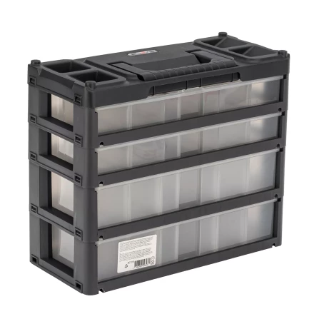 Органайзер для хранения с выдвижными лотками Stels 310х150х260мм, 4 секции, пластик Россия 90728 купить в Сургуте