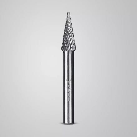 Зубр Твердосплавная борфреза M - конус с острым углом, 8 х 20 мм, угол 14° (28811-8-20) купить в Сургуте