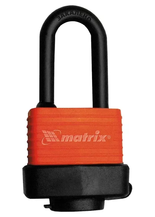Замок навесной всепогодный 50 мм удлиненная дужка MATRIX 91826 купить в Сургуте