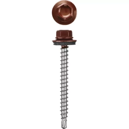 Саморезы СКМ кровельные, RAL 3005 темно-красный, 25 x 5.5 мм, 420 шт, для металлических конструкций, STAYER 30305-55-025-3005 купить в Сургуте