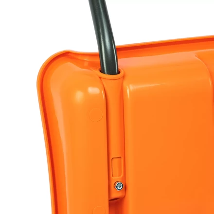 Движок для уборки снега пластиковый, 795х435х1280 мм, стальная рукоятка, усиленный, Сибртех 61669 купить в Сургуте