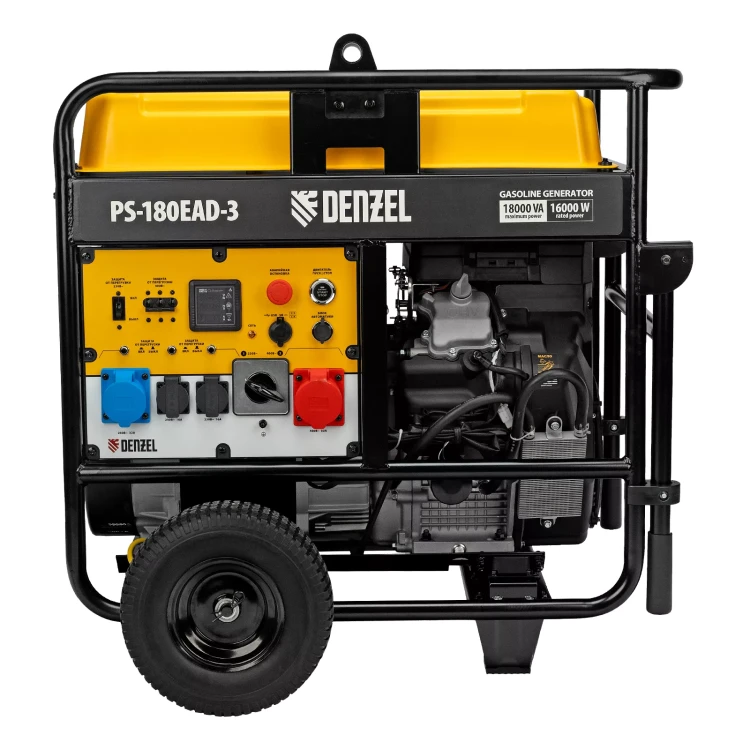 Генератор бензиновый Denzel PS-180EAD-3, 18 кВт,230/400 В, 65л, разъём ATS,перекл.режима,эл.старт купить в Сургуте