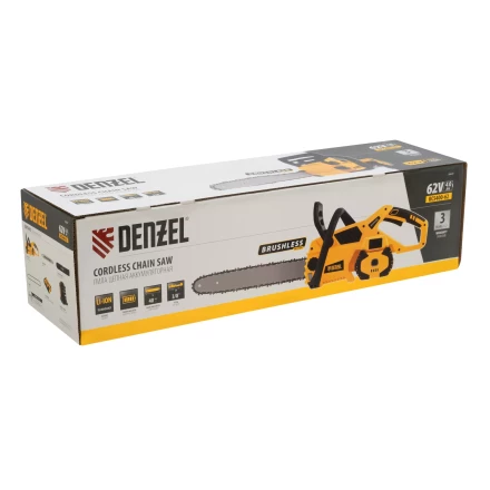 Пила цепная аккумуляторная  бесщет., Denzel RCS 400-62, 400 мм, Li-ion, 62В купить в Сургуте