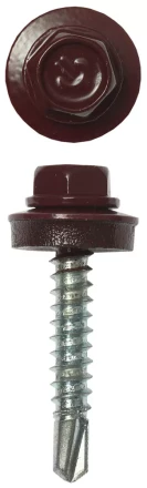 Саморезы ЗУБР &quot;ПРОФЕССИОНАЛ&quot; окраш., RAL 3005 темно-красн., для крепл. кров. матер. к дерев. обреш., 4.8х29мм, 2500шт 4-300310-48-029-3005 купить в Сургуте